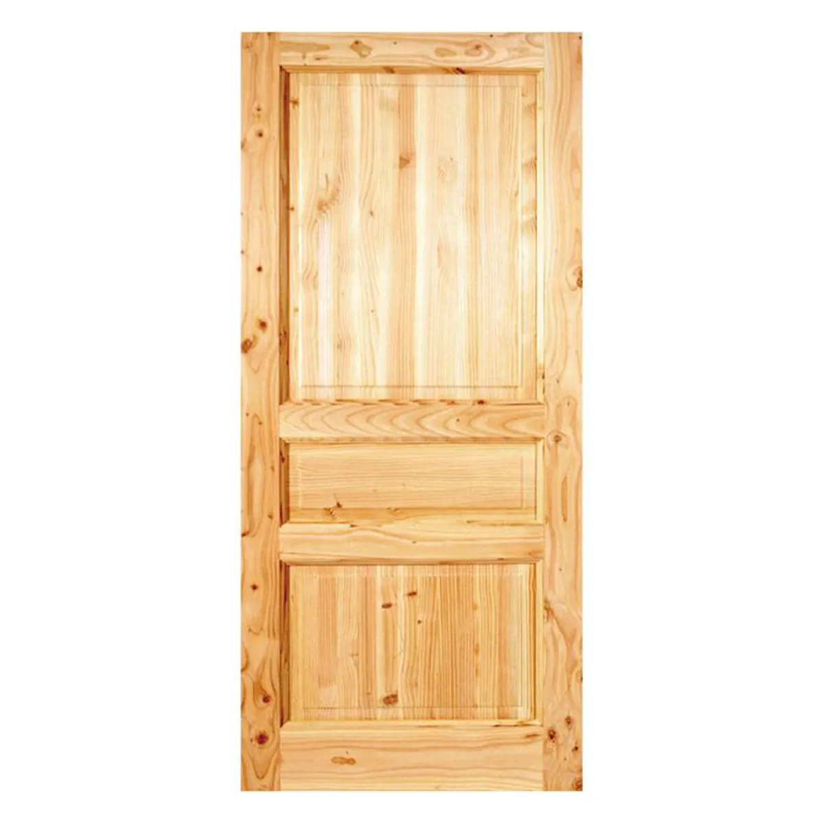 HOLZTEK - Puerta Exterior Madera pino oregón 75x200 cm Puyehue 120 Natural