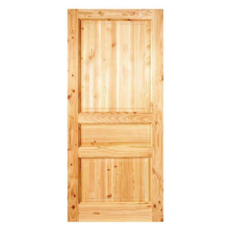 HOLZTEK - Puerta Exterior Madera pino oregón 100x200 cm Puyehue 120 Natural