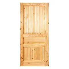 HOLZTEK - Puerta Exterior Madera pino oregón 100x200 cm Puyehue 120 Natural
