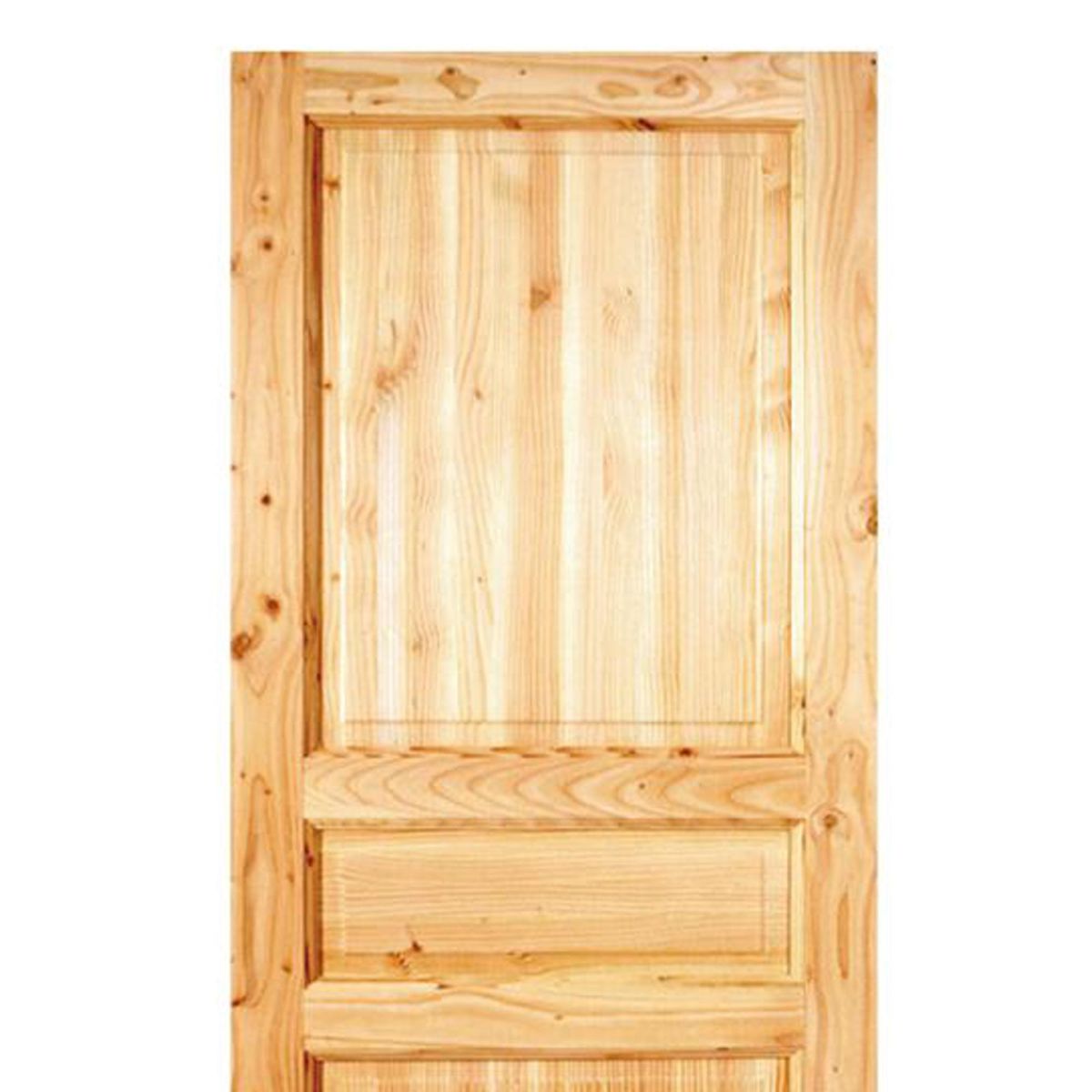 HOLZTEK - Puerta Exterior Madera pino oregón 80x210 cm Puyehue 120 Natural