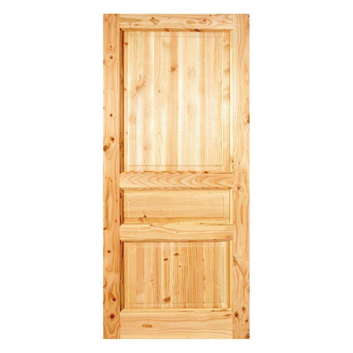 HOLZTEK - Puerta Exterior Madera pino oregón 95x210 cm Puyehue 120 Natural
