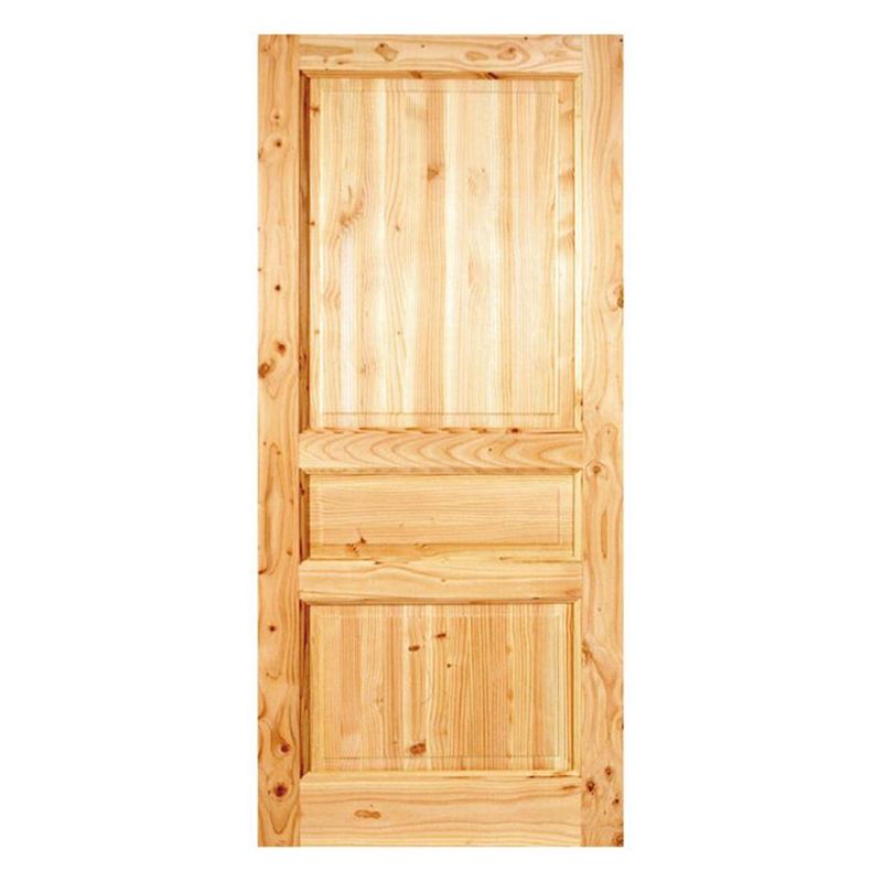 HOLZTEK - Puerta Exterior Madera pino oregón 95x210 cm Puyehue 120 Natural