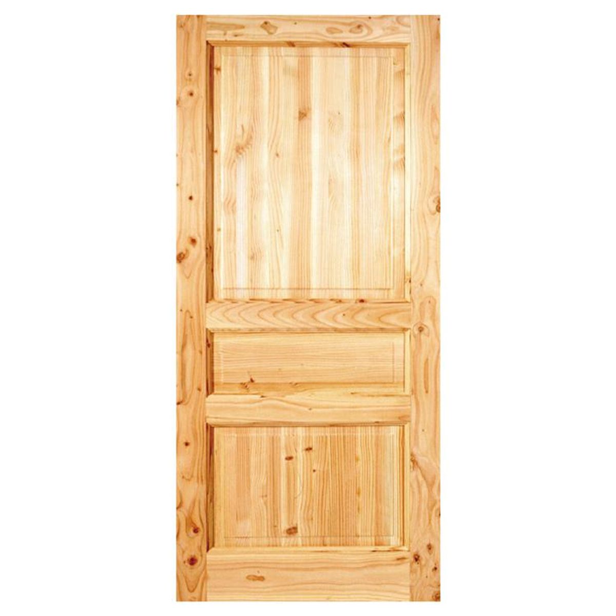 HOLZTEK - Puerta Exterior Madera pino oregón 70x220 cm Puyehue 120 Natural