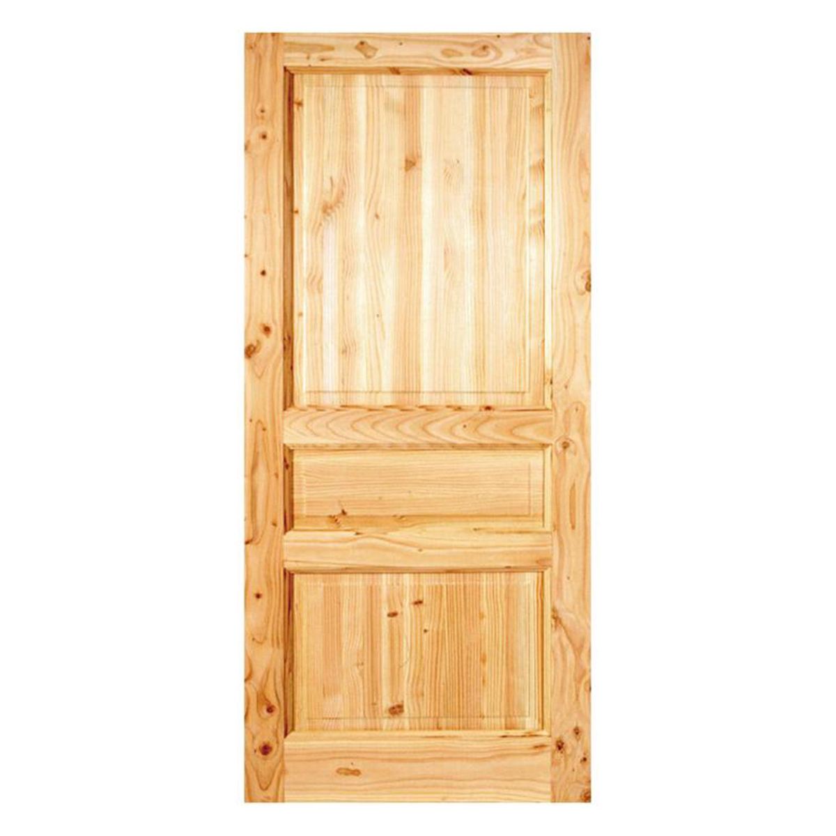 HOLZTEK - Puerta Exterior Madera pino oregón 95x220 cm Puyehue 120 Natural