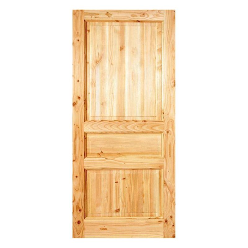 HOLZTEK - Puerta Exterior Madera pino oregón 100x220 cm Puyehue 120 Natural