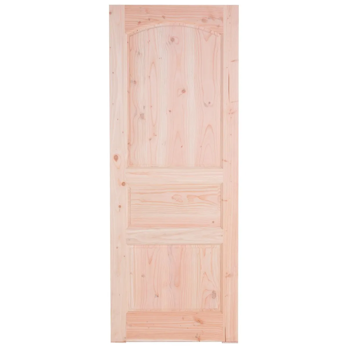 HOLZTEK - Puerta Exterior Madera pino oregón 80x210 cm Puyehue 121 Natural