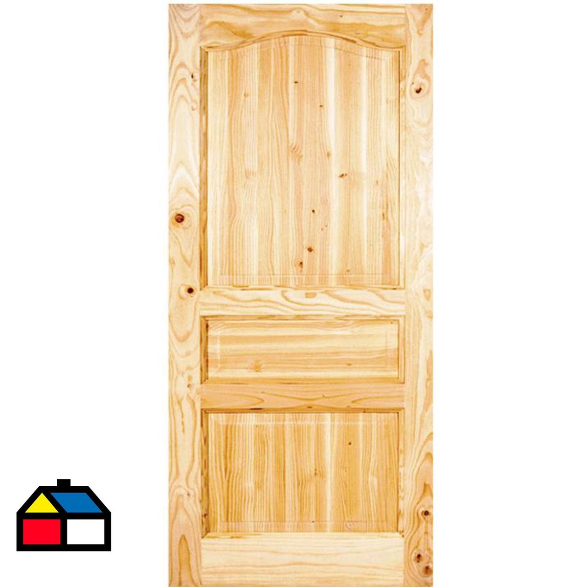 HOLZTEK - Puerta Exterior Madera pino oregón 80x200 cm Puyehue 122 Natural