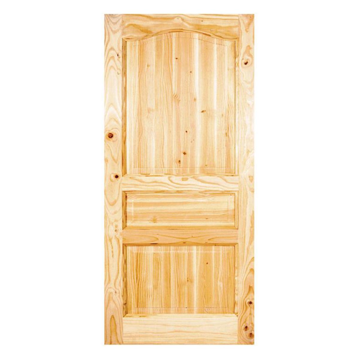 HOLZTEK - Puerta Exterior Madera pino oregón 90x200 cm Puyehue 122 Natural
