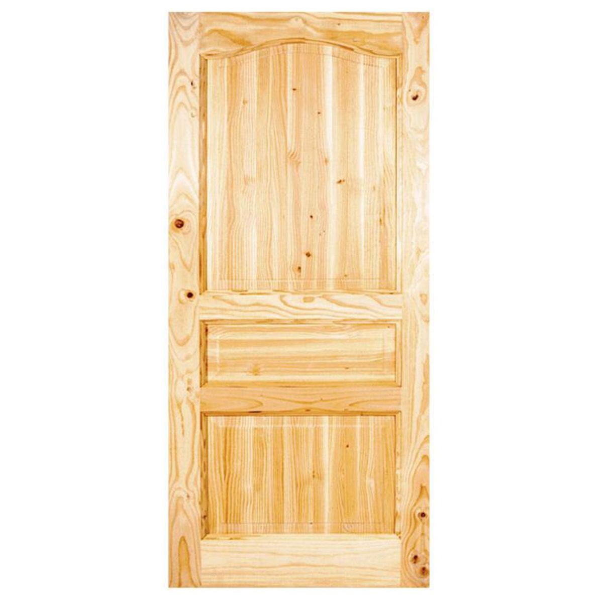 HOLZTEK - Puerta Exterior Madera pino oregón 90x210 cm Puyehue 122 Natural
