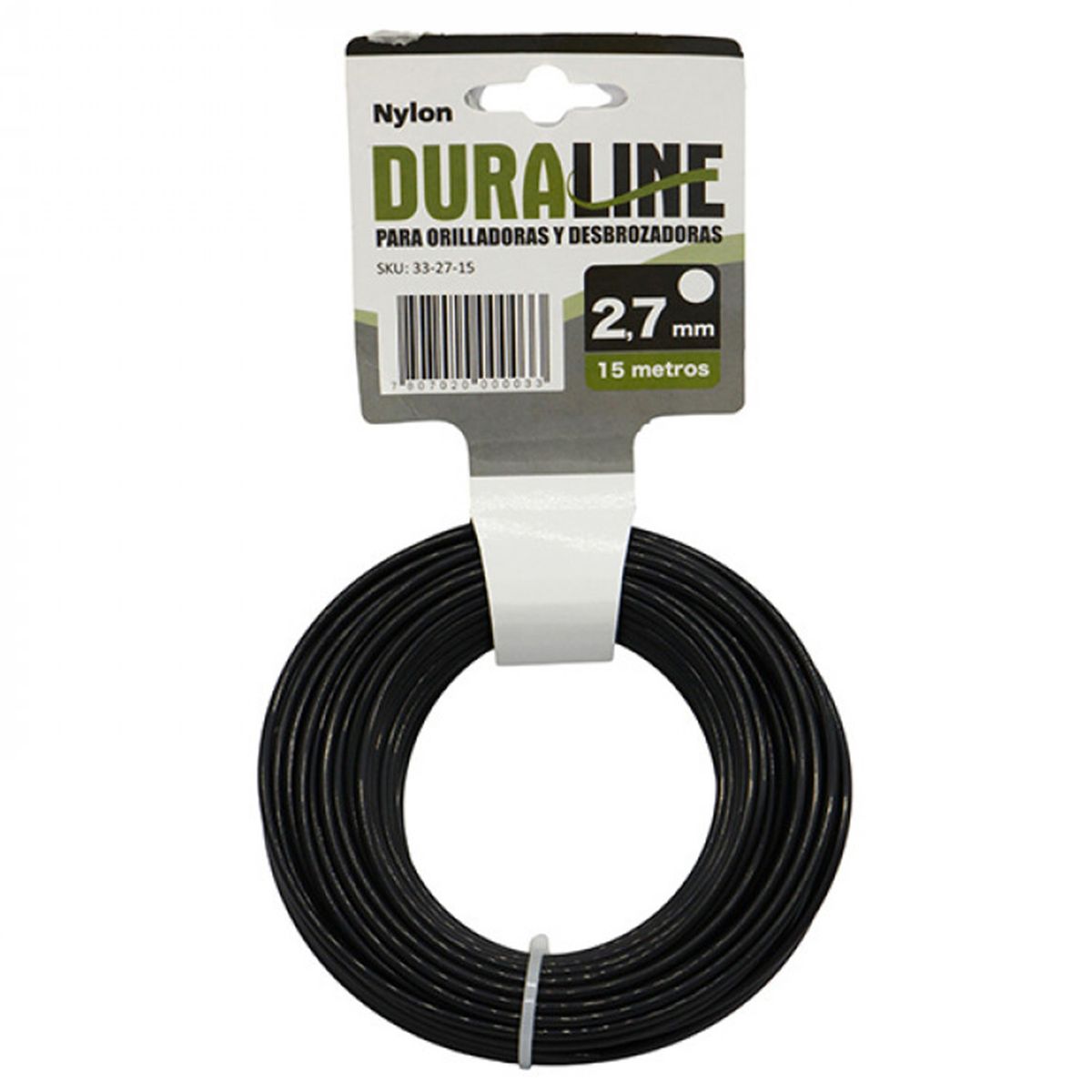 DURALINE - Nylon para orilladora 2,7 mm - largo 15 m