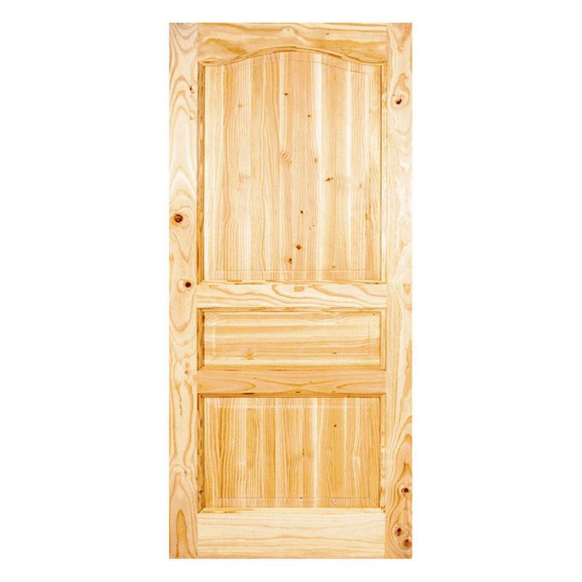 HOLZTEK - Puerta Exterior Madera pino oregón 90x220 cm Puyehue 122 Natural