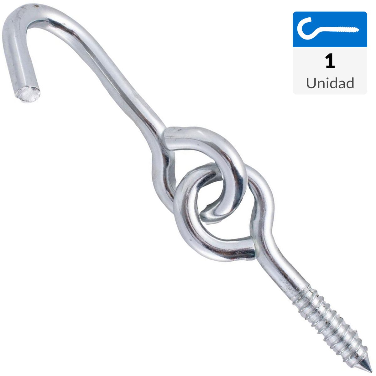 FIXSER - Gancho hamaca cáncamo cerrado 3/8" x 3 1/4"