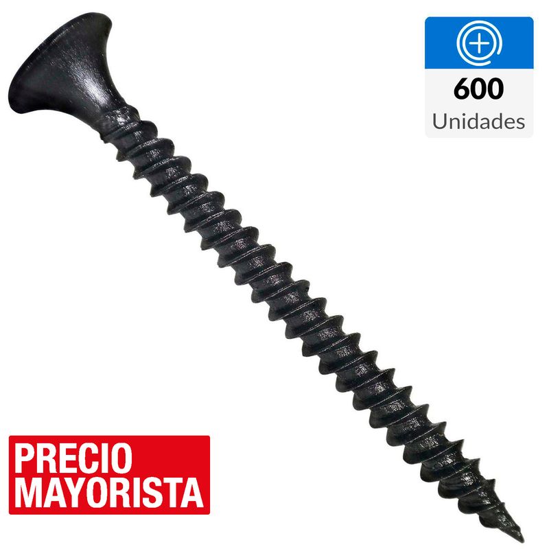MAMUT - Tornillo Autoperforante Cabeza Phillips Yeso-Cartón 1-5/8 " 6 mm 600 Unidades
