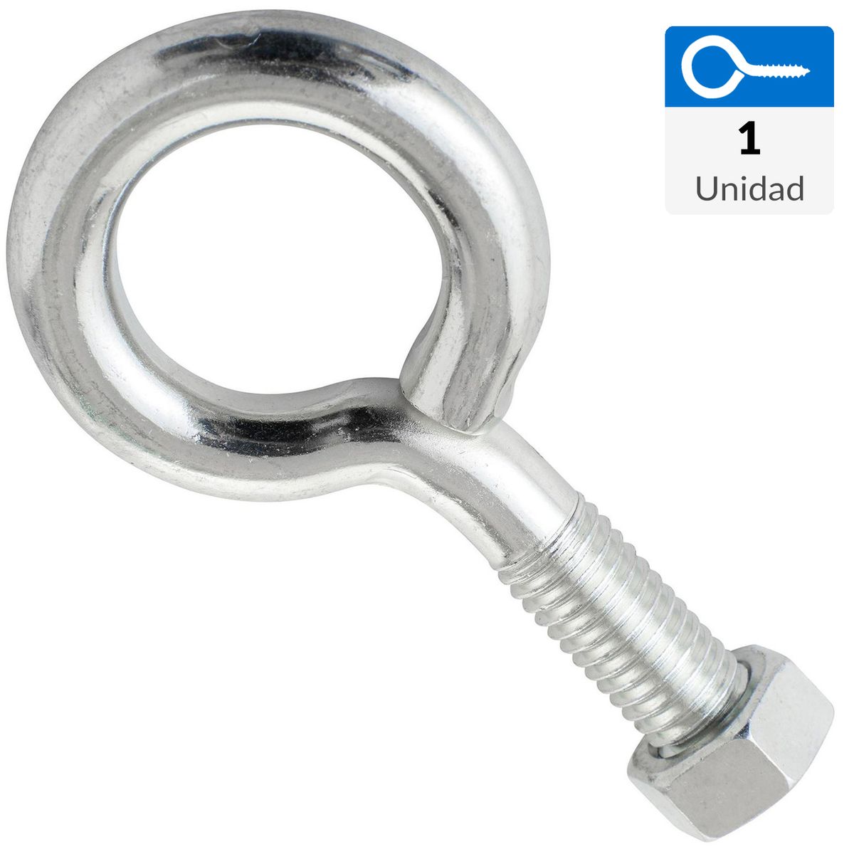 FIXSER - Perno ojo con tuerca 1/2" x 4mm 1 unidad