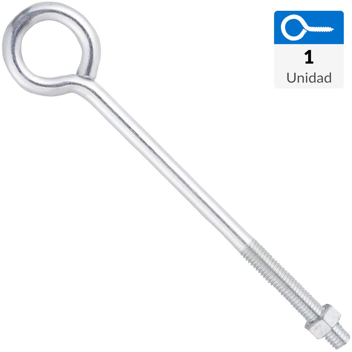 FIXSER - Perno ojo con tuerca 1/2" x 10mm 1 unidad