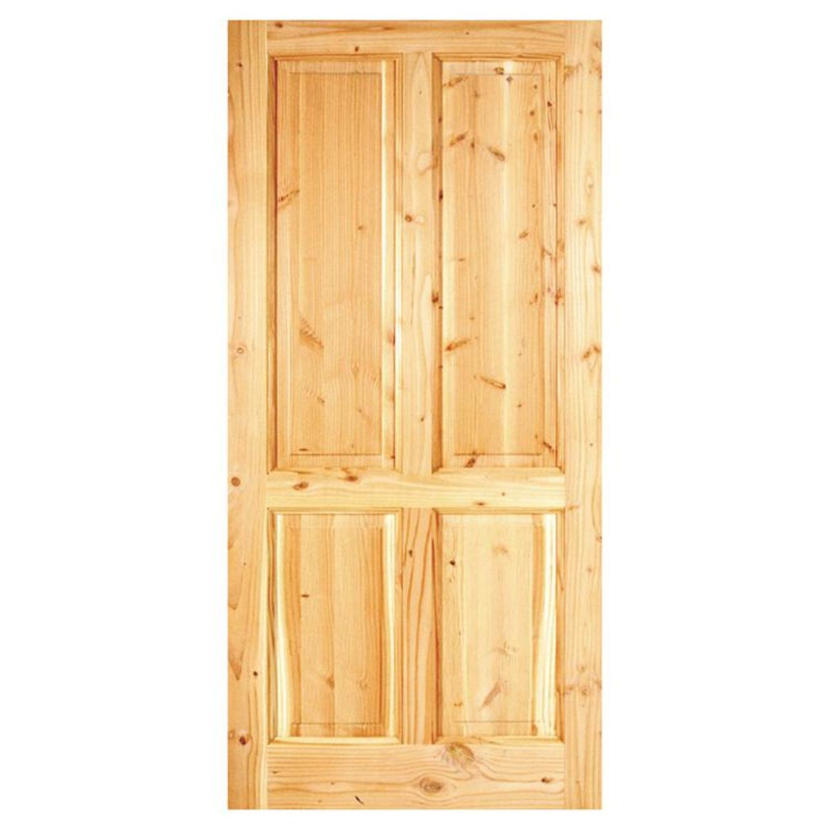 HOLZTEK - Puerta Exterior Madera pino oregón 100x210 cm Rupanco 140 Natural