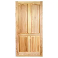 HOLZTEK - Puerta Exterior Madera pino oregón 100x210 cm Rupanco 141 Natural