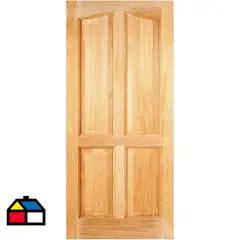 HOLZTEK - Puerta Exterior Madera pino oregón 75x200 cm Rupanco 142 Natural