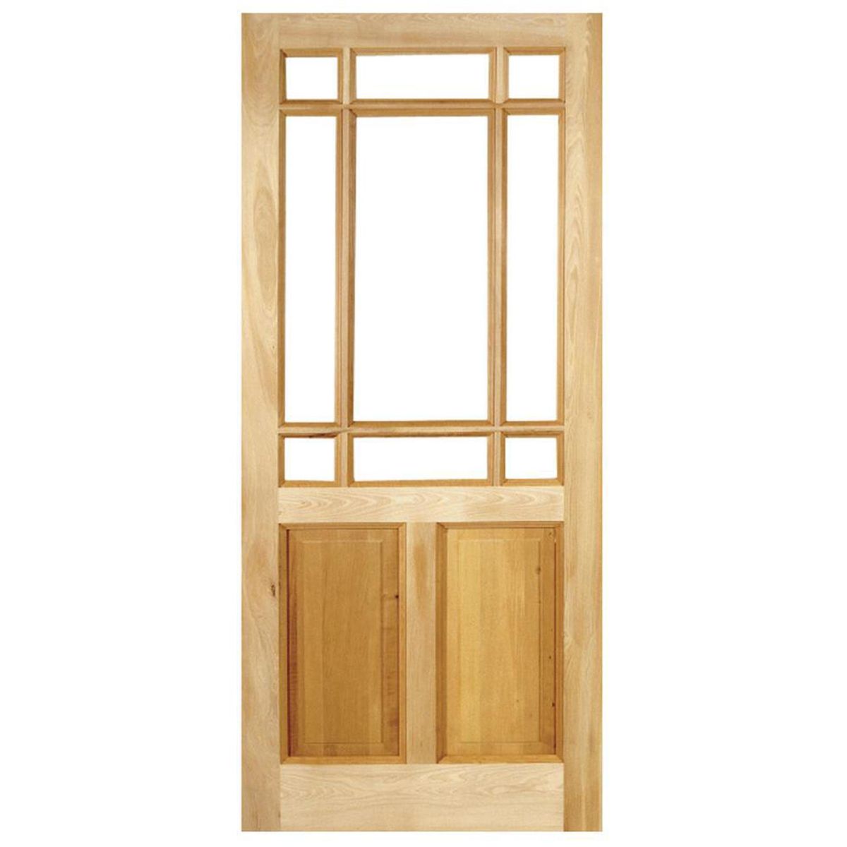 HOLZTEK - Puerta Vidriada Sin Vidrio Madera pino oregón 60x200 cm Rinihue Natural