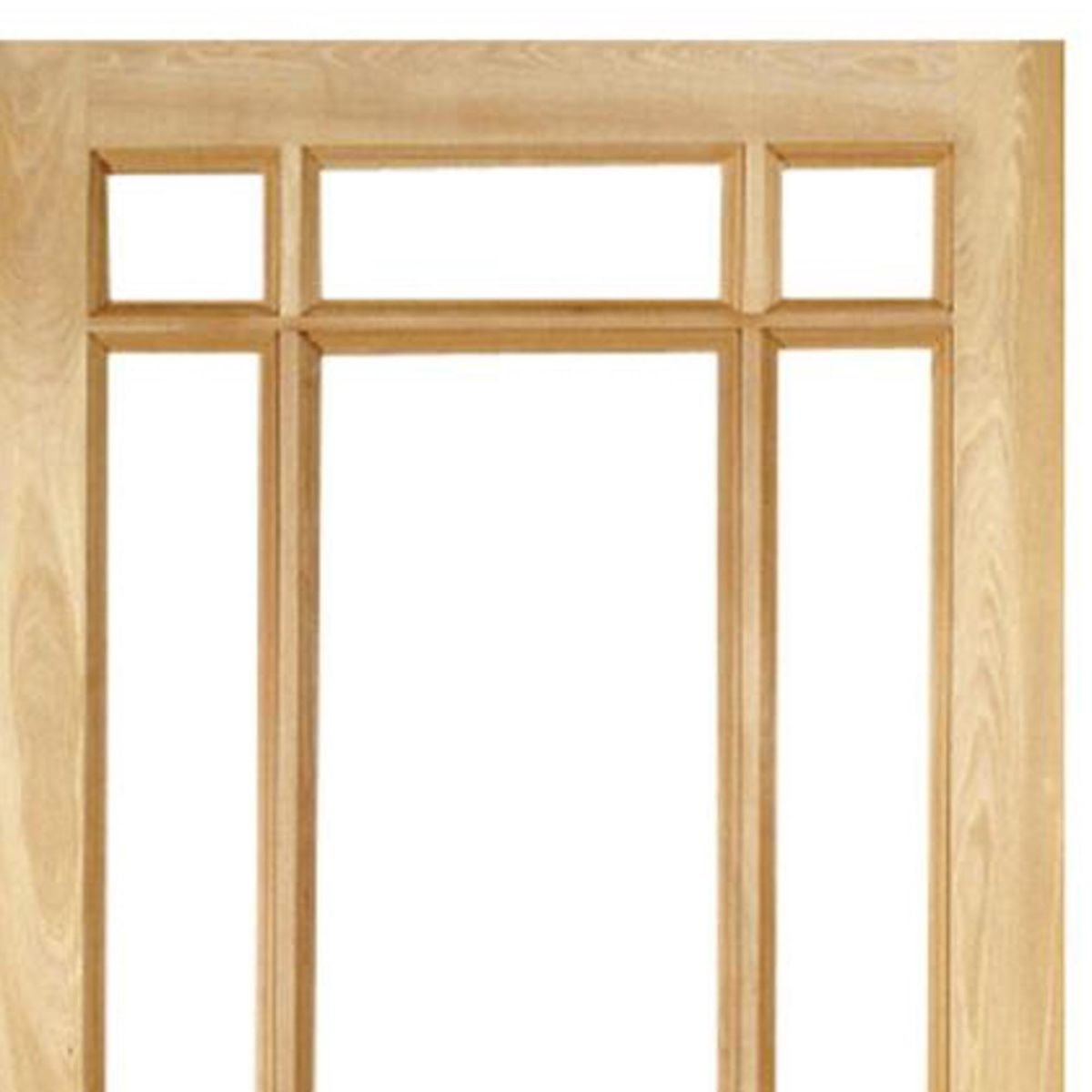 HOLZTEK - Puerta Vidriada Sin Vidrio Madera pino oregón 60x200 cm Rinihue Natural