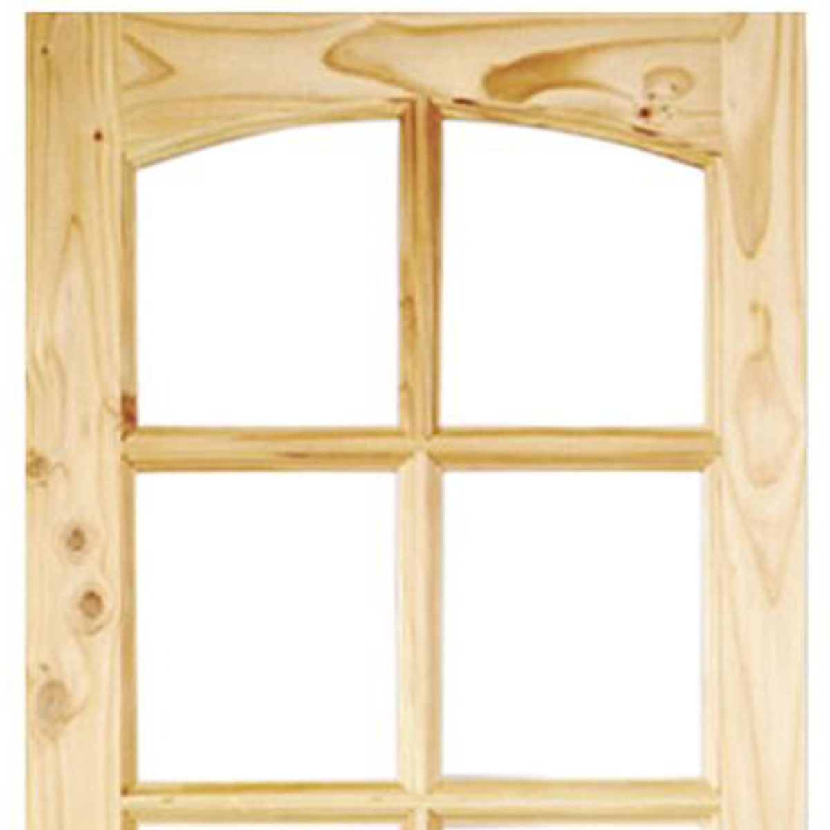 HOLZTEK - Puerta Vidriada Sin Vidrio Madera pino oregón 80x210 cm Rinihue 161 Natural
