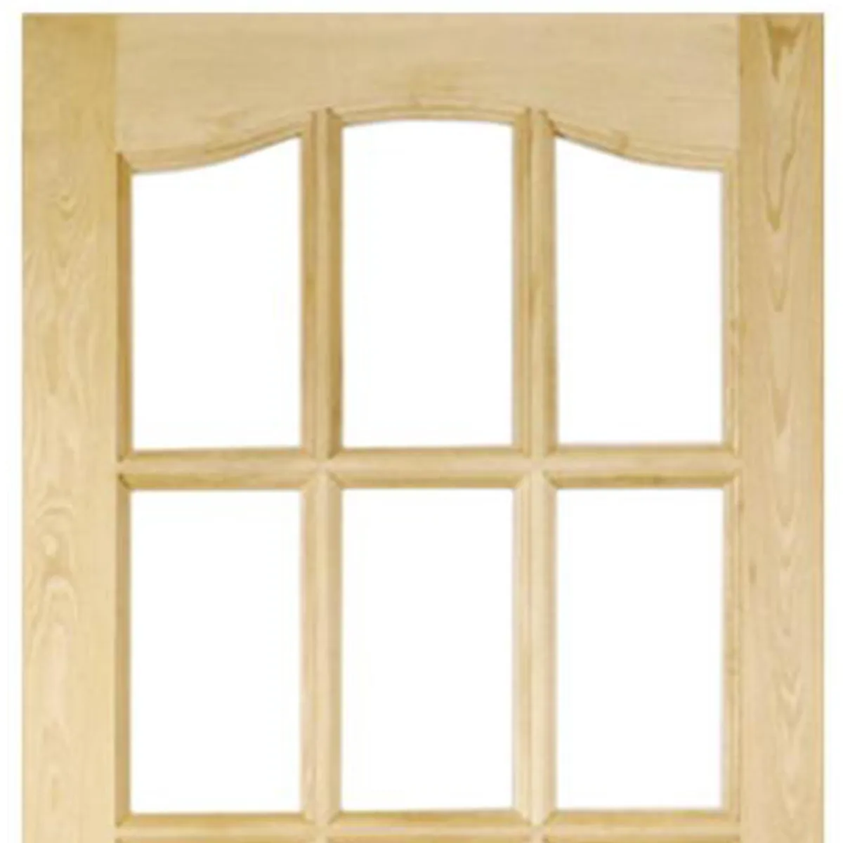 HOLZTEK - Puerta Vidriada Sin Vidrio Madera pino oregón 95x200 cm Rinihue 162 Natural