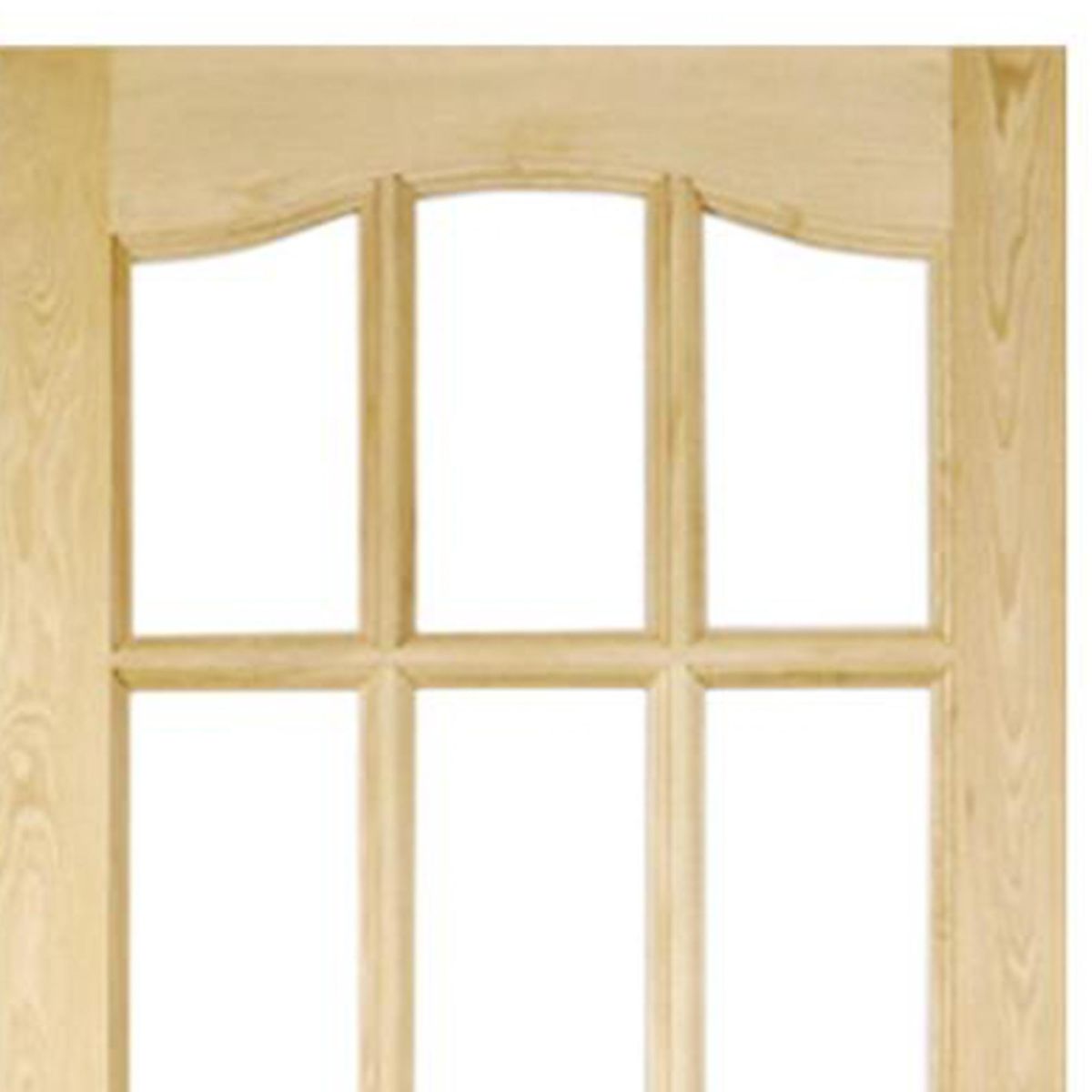 HOLZTEK - Puerta Vidriada Sin Vidrio Madera pino oregón 70x210 cm Rinihue 162 Natural