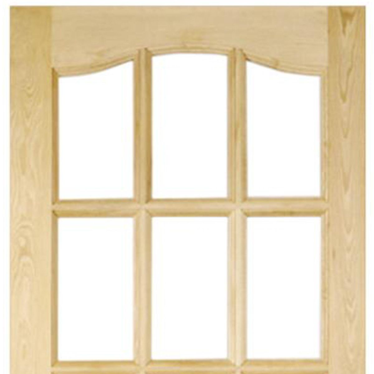 HOLZTEK - Puerta Vidriada Sin Vidrio Madera pino oregón 85x220 cm Rinihue 162 Natural