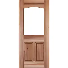 HOLZTEK - Puerta Vidriada Sin Vidrio Madera pino oregón x Rinihue 163 Natural