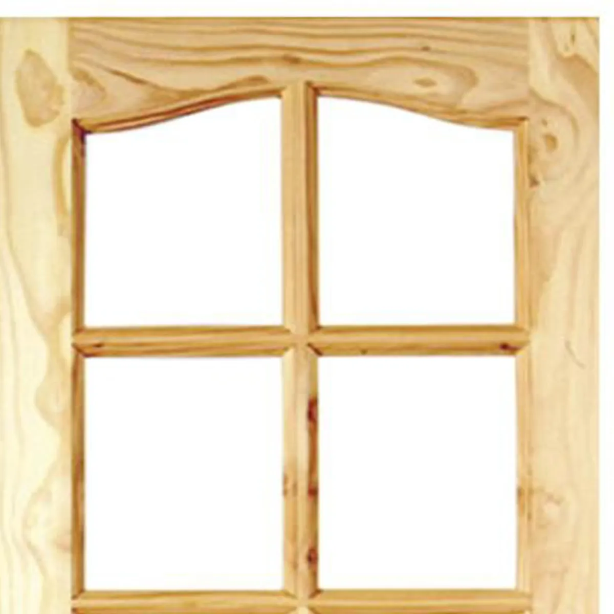 HOLZTEK - Puerta Vidriada Sin Vidrio Madera pino oregón 80x200 cm Rinihue 163 Natural