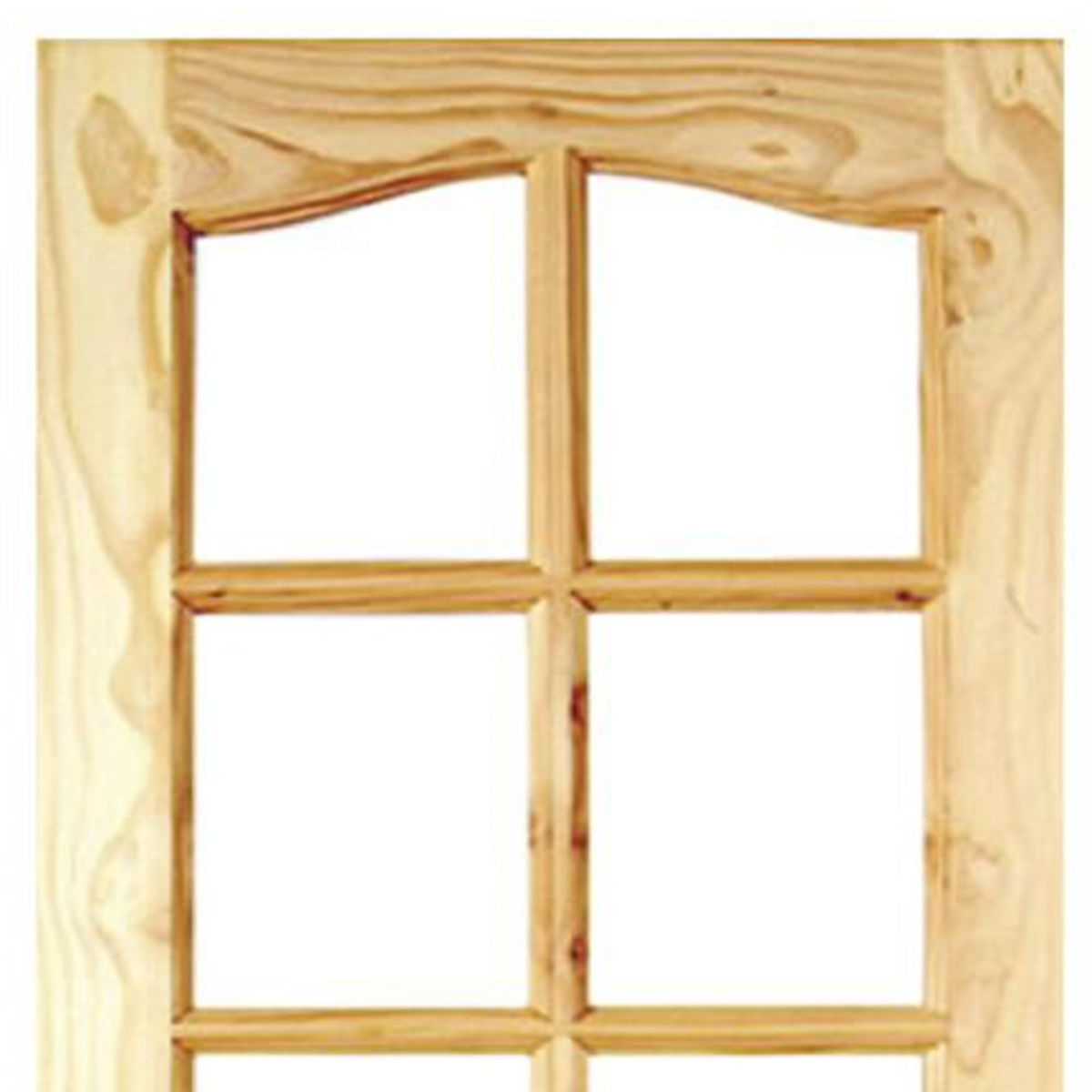 HOLZTEK - Puerta Vidriada Sin Vidrio Madera pino oregón 85x210 cm Rinihue 163 Natural