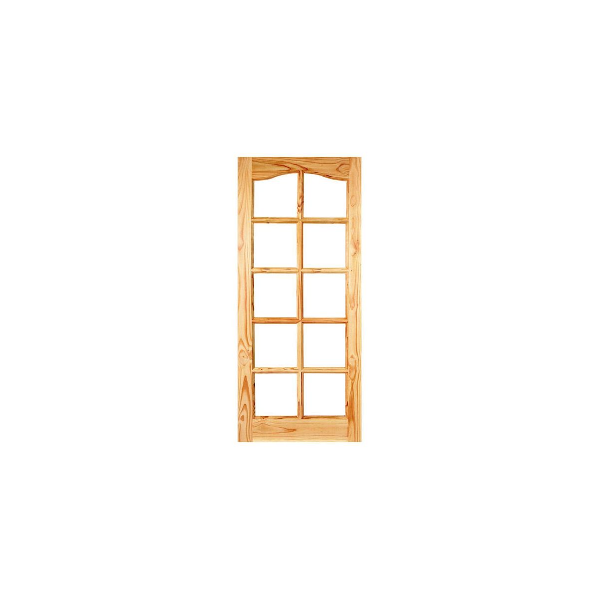 HOLZTEK - Puerta Vidriada Sin Vidrio Madera pino oregón 70x210 cm Rinihue 165 Natural