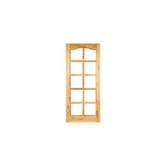 HOLZTEK - Puerta Vidriada Sin Vidrio Madera pino oregón x Rinihue 165 Natural