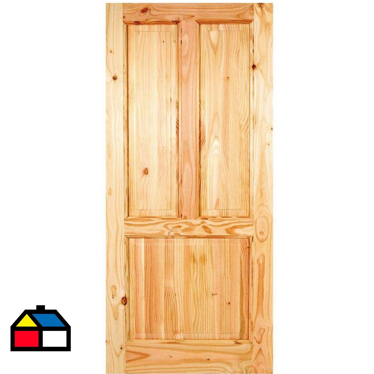 HOLZTEK - Puerta Exterior Madera pino oregón 70x200 cm Calafquen 110 Natural