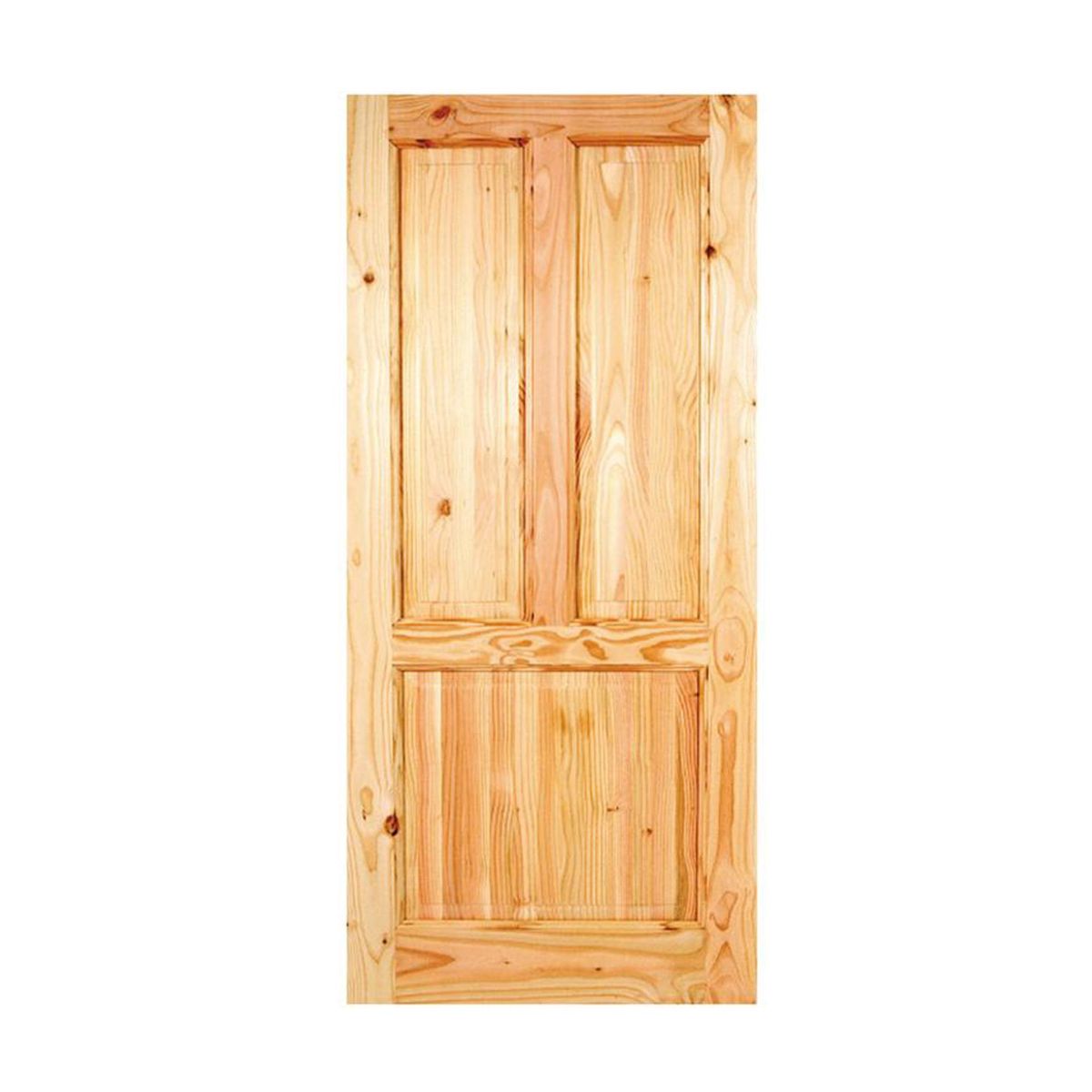 HOLZTEK - Puerta Exterior Madera pino oregón 80x200 cm Modelo 110 Natural