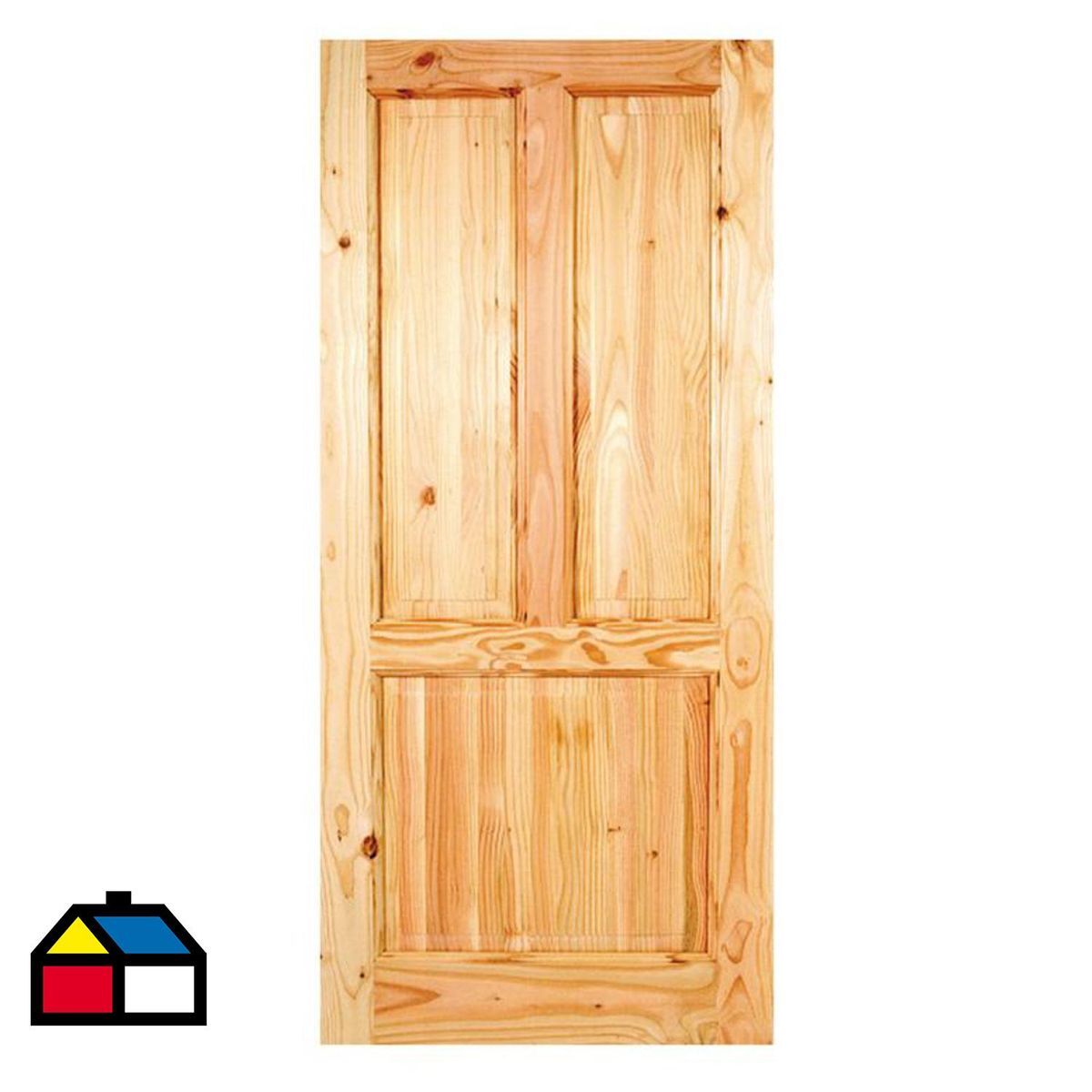 HOLZTEK - Puerta Madera pino oregón 90x200 cm Calafquén Natural