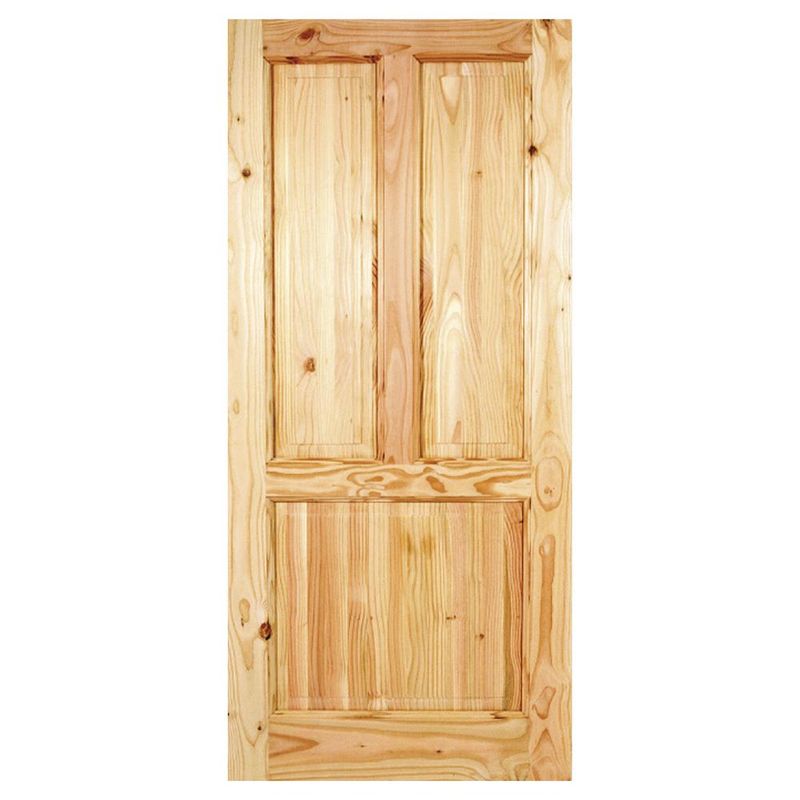 HOLZTEK - Puerta Exterior Madera pino oregón 70x220 cm Calafquen 110 Natural