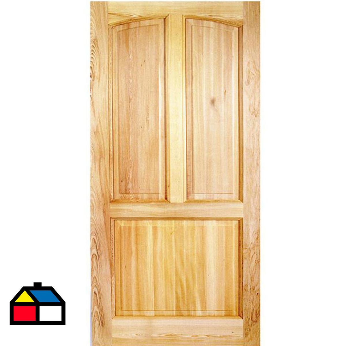 HOLZTEK - Puerta Exterior Madera pino oregón 90x200 cm Calafquen 111 Natural