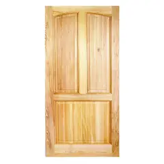 HOLZTEK - Puerta Exterior Madera pino oregón 70x210 cm Modelo 111 Natural
