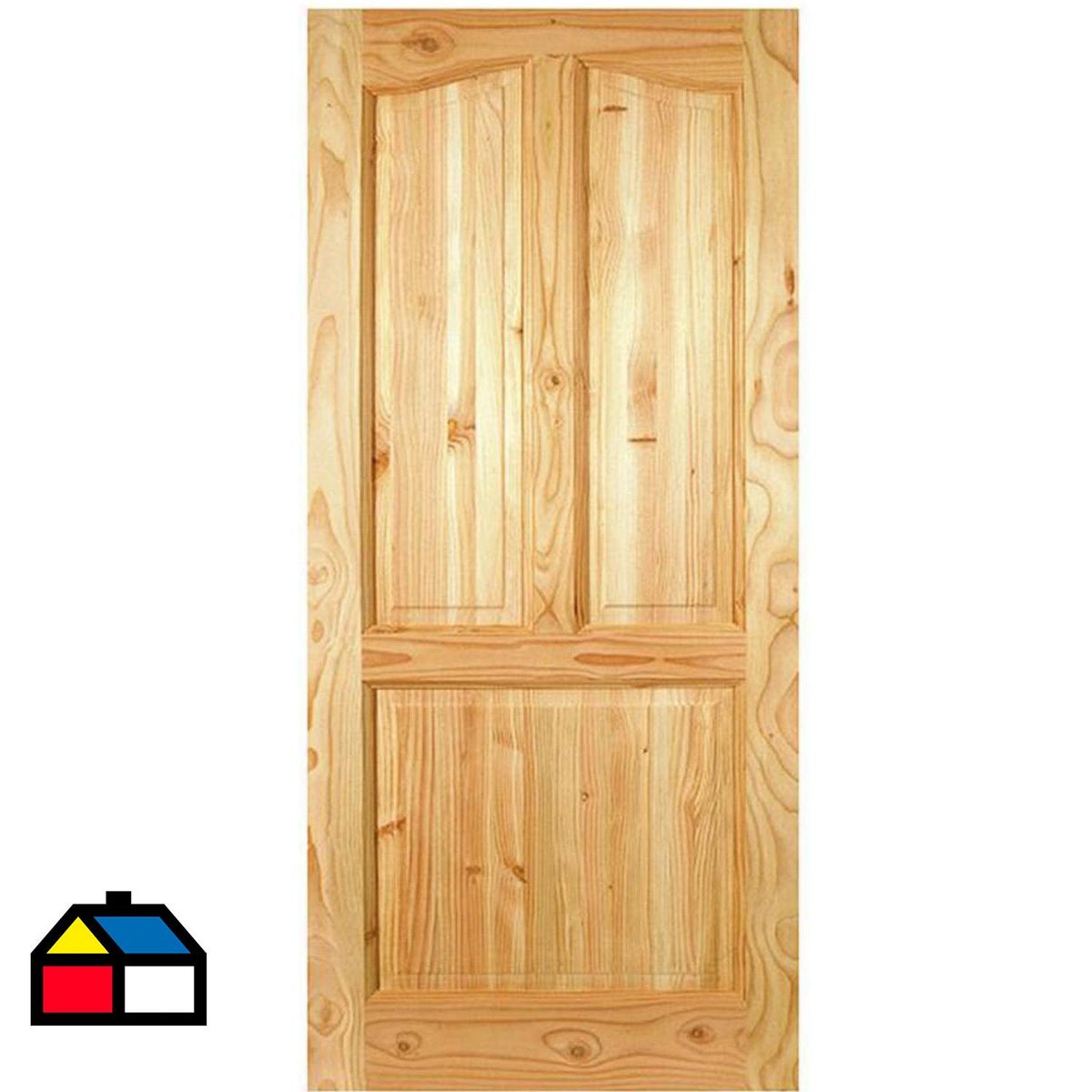 HOLZTEK - Puerta Exterior Madera pino oregón 90x200 cm Calafquen 112 Natural