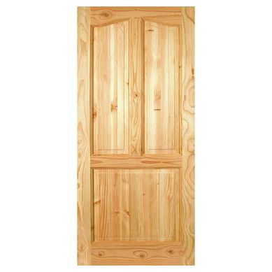 Puerta Exterior Madera pino oregn 90x210 cm Calafquen 112 Natural