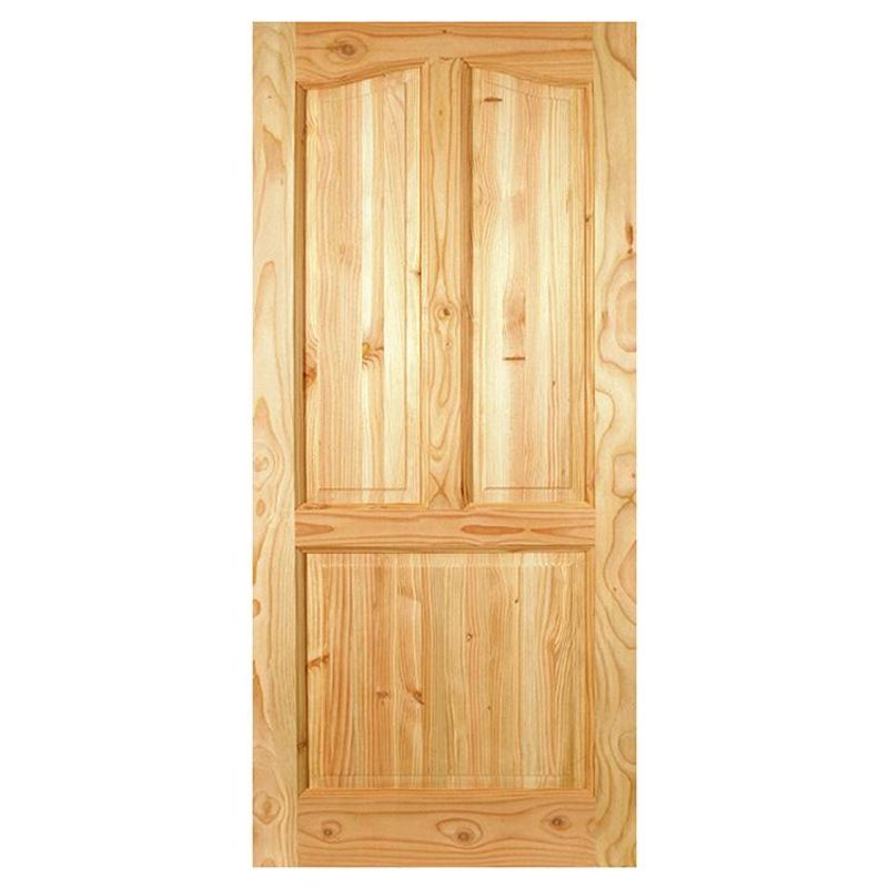 HOLZTEK - Puerta Exterior Madera pino oregón 90x210 cm Calafquen 112 Natural