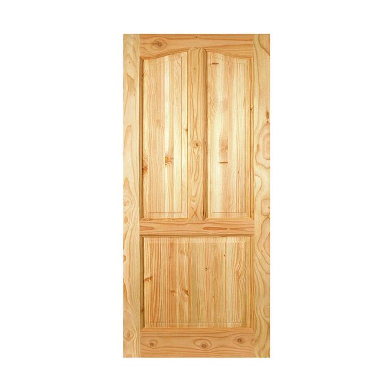 HOLZTEK - Puerta Exterior Madera pino oregón 95x220 cm Calafquen 112 Natural