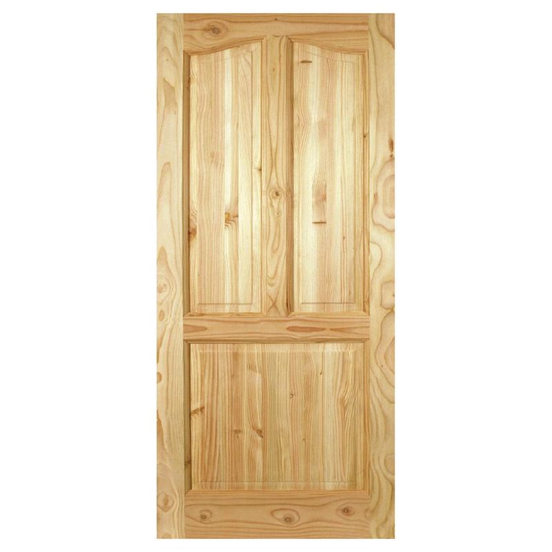HOLZTEK - Puerta Exterior Madera pino oregón 100x220 cm Calafquen 112 Natural