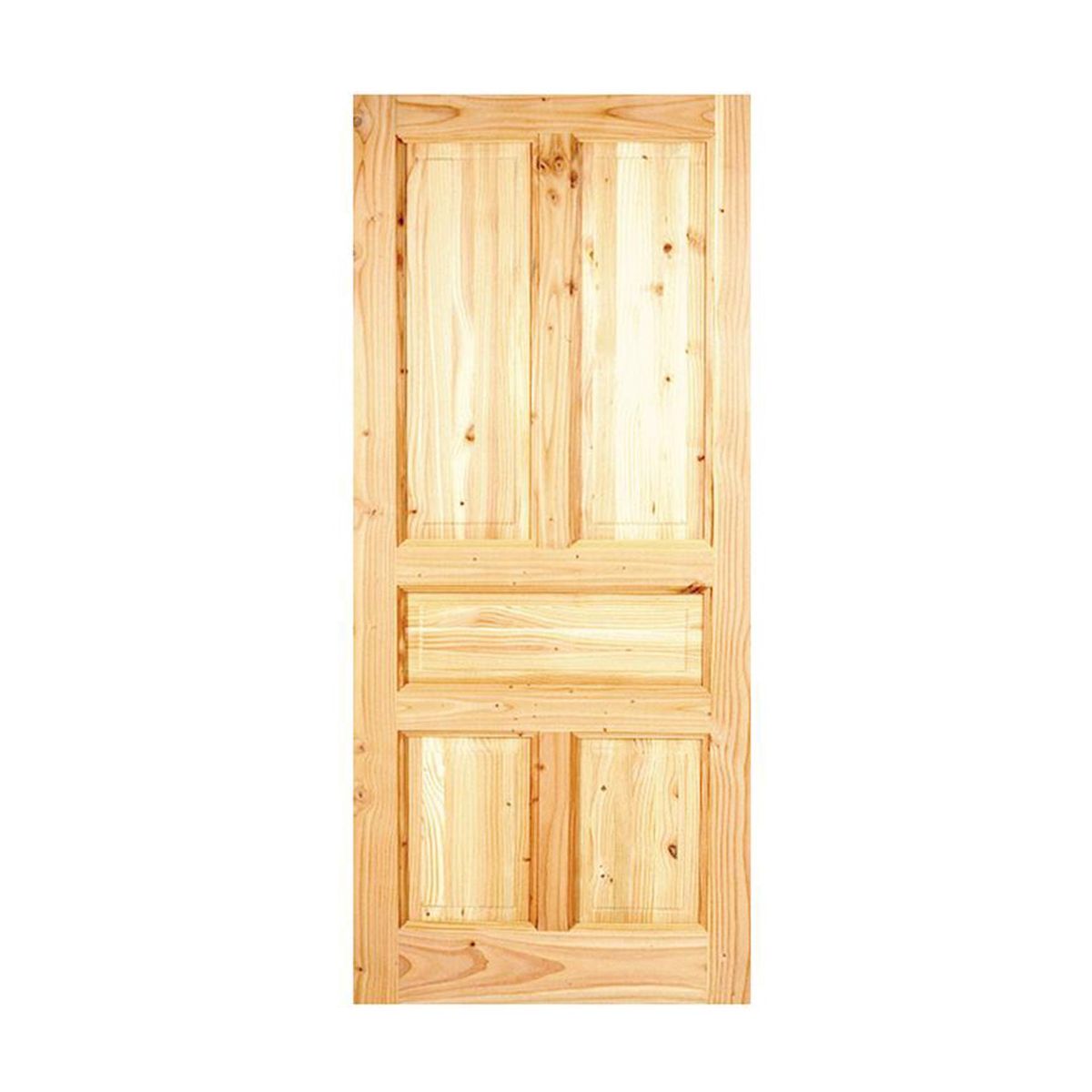 HOLZTEK - Puerta Exterior Madera pino oregón 100x220 cm Ranco Natural