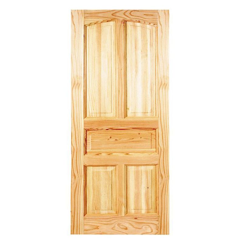 HOLZTEK - Puerta Exterior Madera pino oregón 90x220 cm Ranco 131 Natural