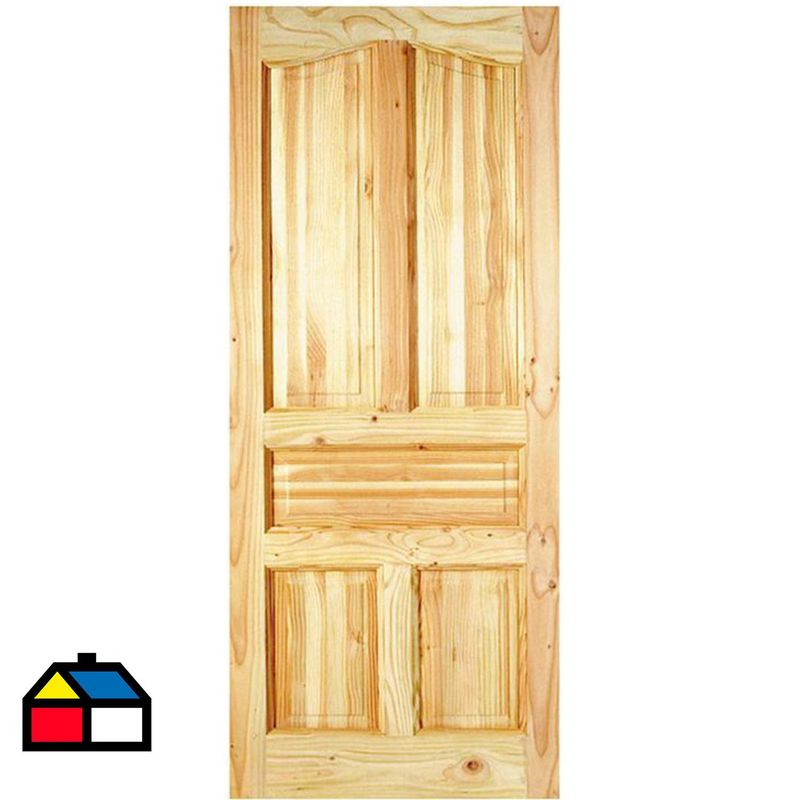 HOLZTEK - Puerta Madera pino oregón 70x200 cm Ranco Natural