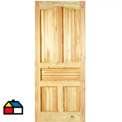 HOLZTEK - Puerta Madera pino oregón 70x200 cm Ranco Natural