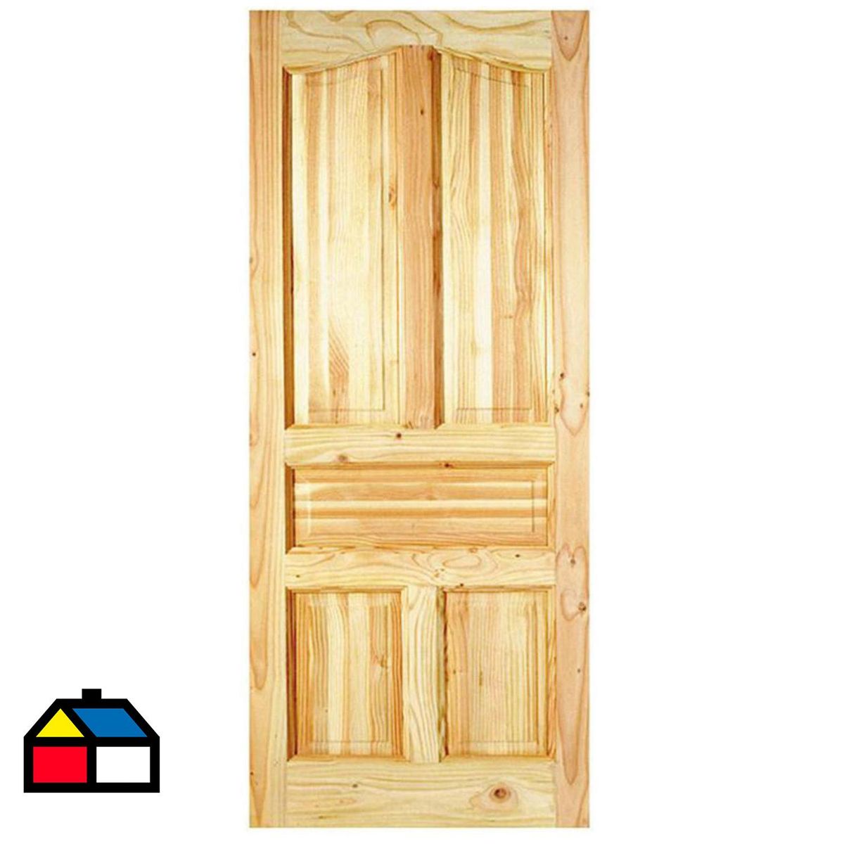 HOLZTEK - Puerta Exterior Madera pino oregón 80x200 cm Ranco 132 Natural
