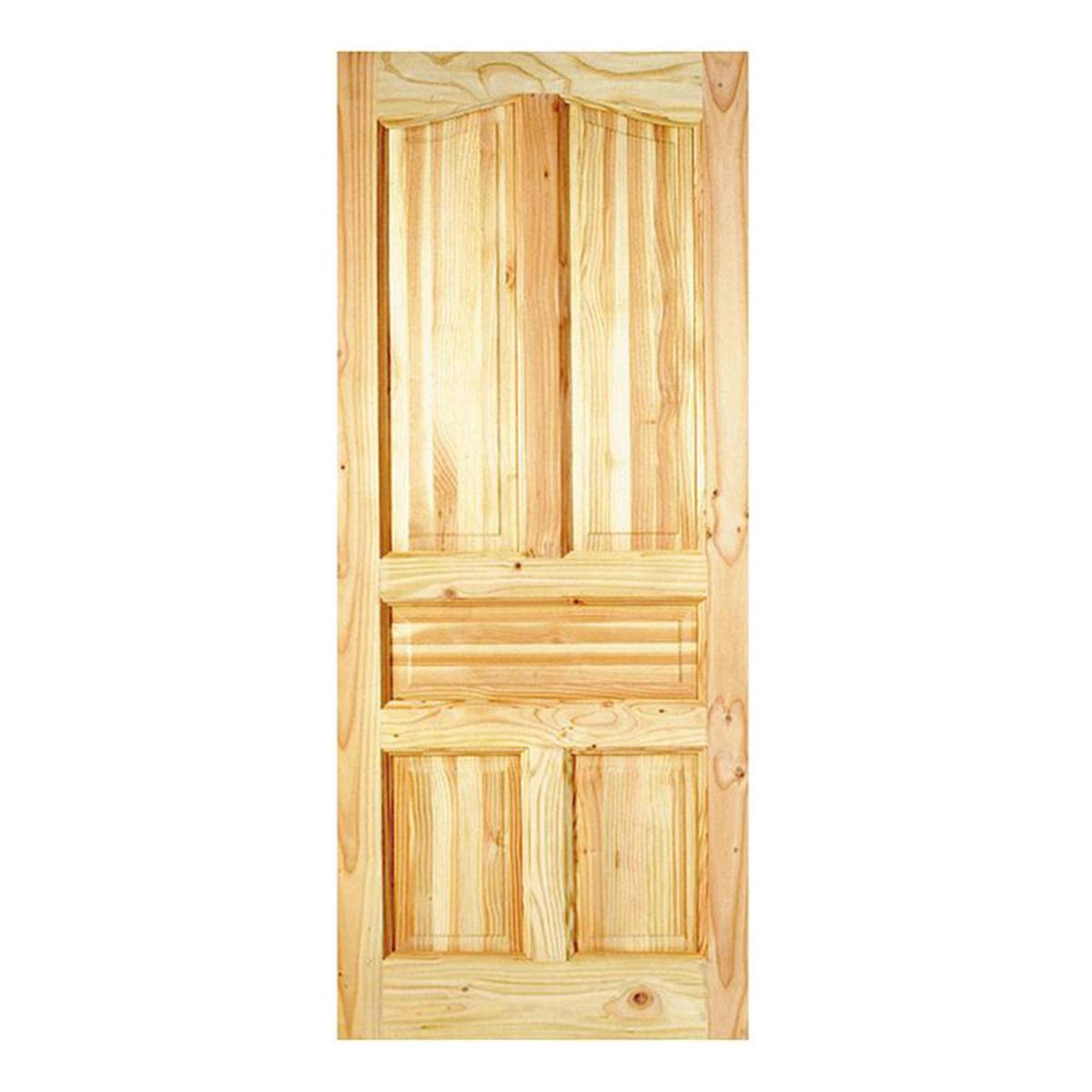 Puerta Exterior Madera pino oregón 80x200 cm Ranco 132 Natural, marca HOLZTEK - Foto Principal